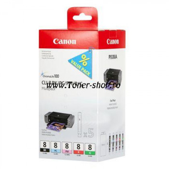  Canon CLI8- BK / PC / PM / R / G